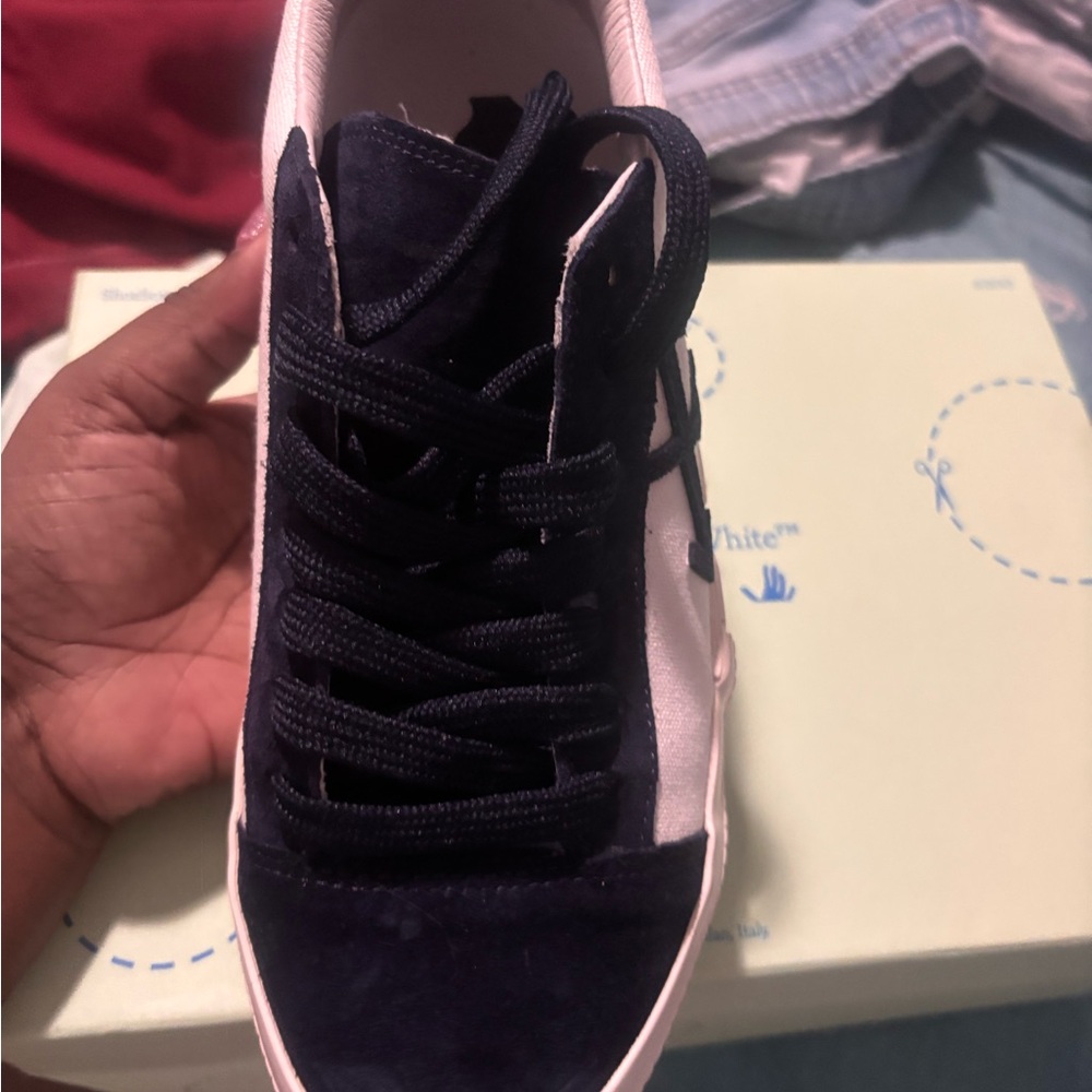 Off-White Navy and White Women's Sneakers